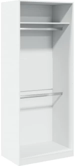 vidaXL Ντουλάπα Λευκή 80 x 50 x 200 εκ. από Επεξεργασμένο Ξύλο