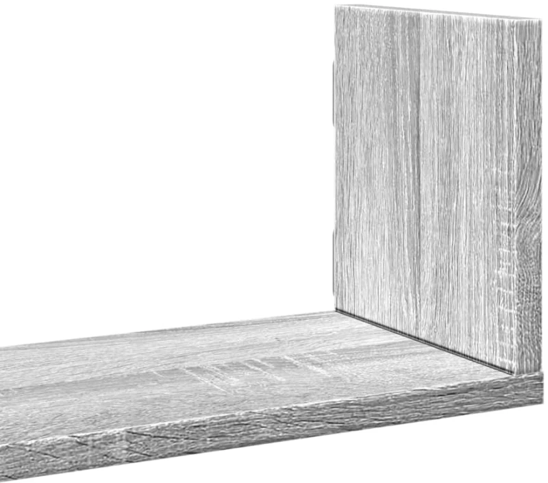 vidaXL Ράφια Τοίχου 3 τεμ. Γκρι Sonoma 58x18x18 εκ. Επεξεργ. Ξύλο
