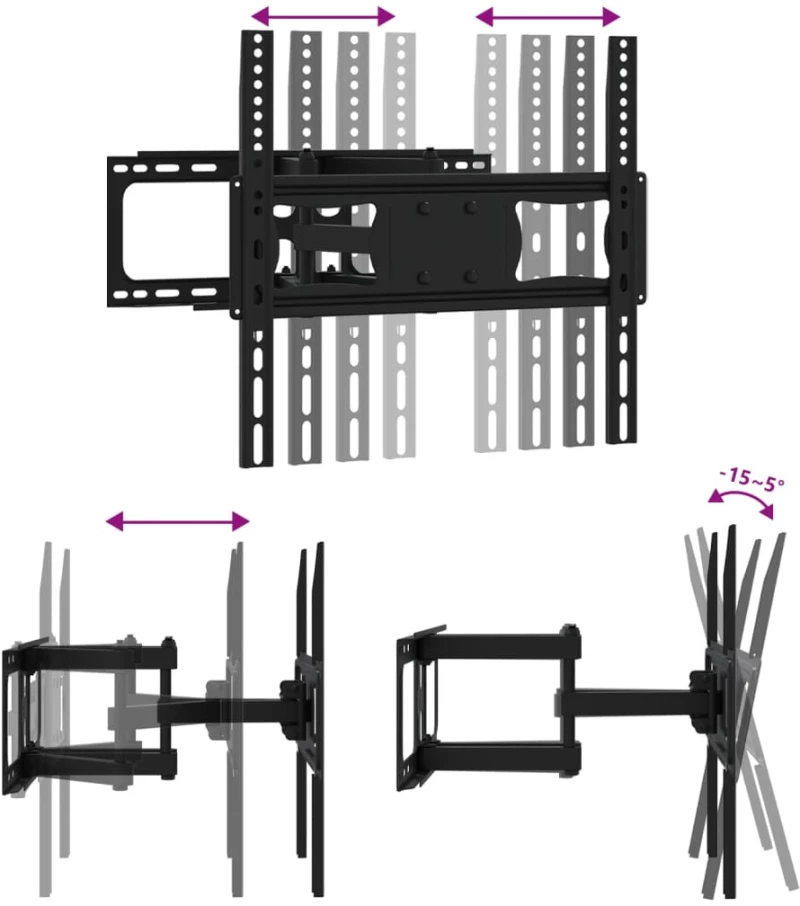 vidaXL Βάση Τηλεόρασης Επιτοίχια για 26-70Ιν Max VESA 400x400χιλ. 40κ.