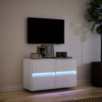 vidaXL Έπιπλο Τοίχου Τηλεόρασης με LED Λευκό 80x31x45 εκ.