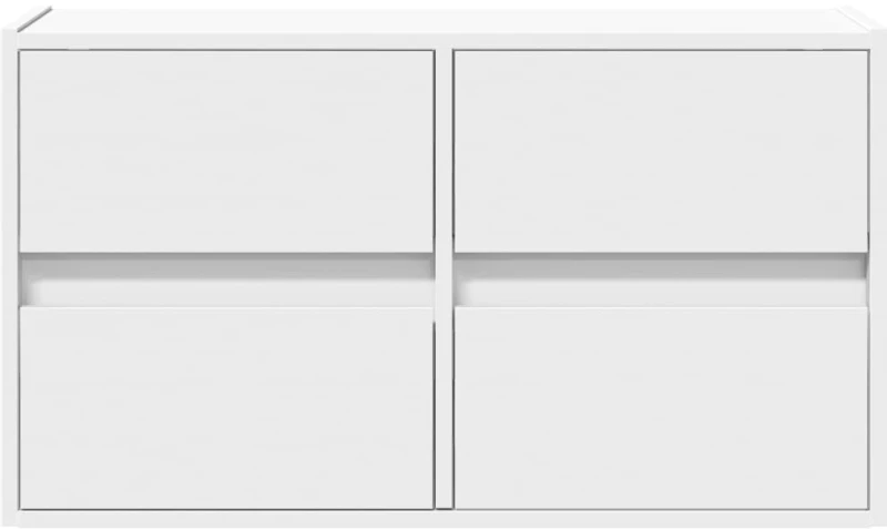 vidaXL Έπιπλο Τοίχου Τηλεόρασης με LED Λευκό 80x31x45 εκ.