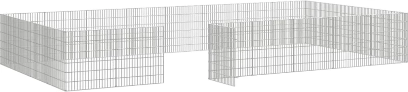 vidaXL Περίφραξη Ζώων Ελεύθερης Βοσκής 24 Πάνελ 54x60 εκ. Γαλβ. Σίδερο