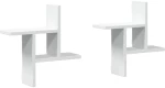 vidaXL Ραφιέρες Τοίχου 2 τεμ. Λευκές 38x12x38 εκ. από Επεξ. Ξύλο