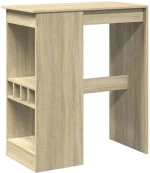 vidaXL Τραπέζι Μπαρ με Ράγες Sonoma Δρυς 90x47,5x103,5εκ Επεξεργ. Ξύλο