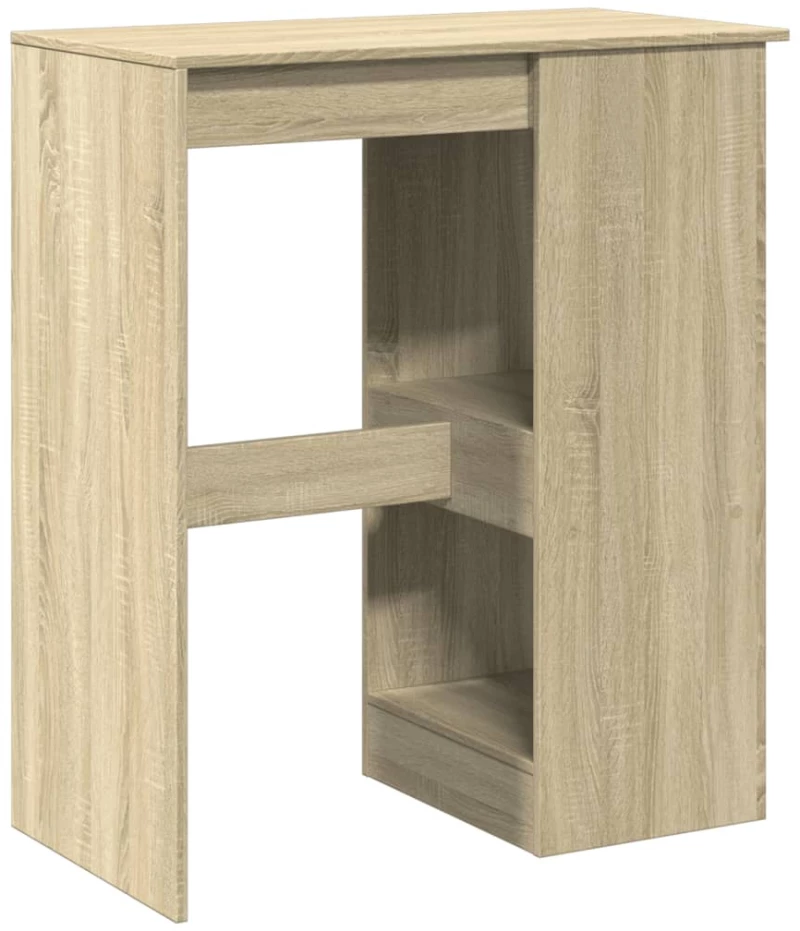 vidaXL Τραπέζι Μπαρ με Ράγες Sonoma Δρυς 90x47,5x103,5εκ Επεξεργ. Ξύλο