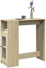 vidaXL Τραπέζι Μπαρ με Ράγες Sonoma Δρυς 101x40x103,5 εκ Επεξεργ. Ξύλο