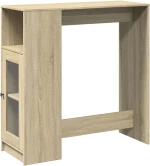 vidaXL Τραπέζι Μπαρ με Ράγες Sonoma Δρυς 101x40x103,5 εκ Επεξεργ. Ξύλο