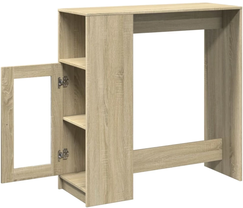 vidaXL Τραπέζι Μπαρ με Ράγες Sonoma Δρυς 101x40x103,5 εκ Επεξεργ. Ξύλο