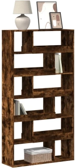 vidaXL Βιβλιοθήκη Καπνιστή Δρυς 100x33x187,5εκ. από Επεξεργασμένο Ξύλο