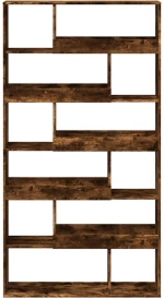 vidaXL Βιβλιοθήκη Καπνιστή Δρυς 100x33x187,5εκ. από Επεξεργασμένο Ξύλο