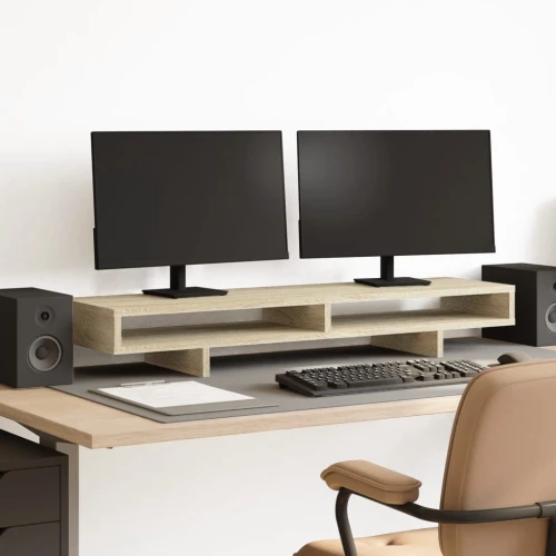 vidaXL Βάση Οθόνης Sonoma Δρυς 100x27x15 εκ. από Επεξ. Ξύλο