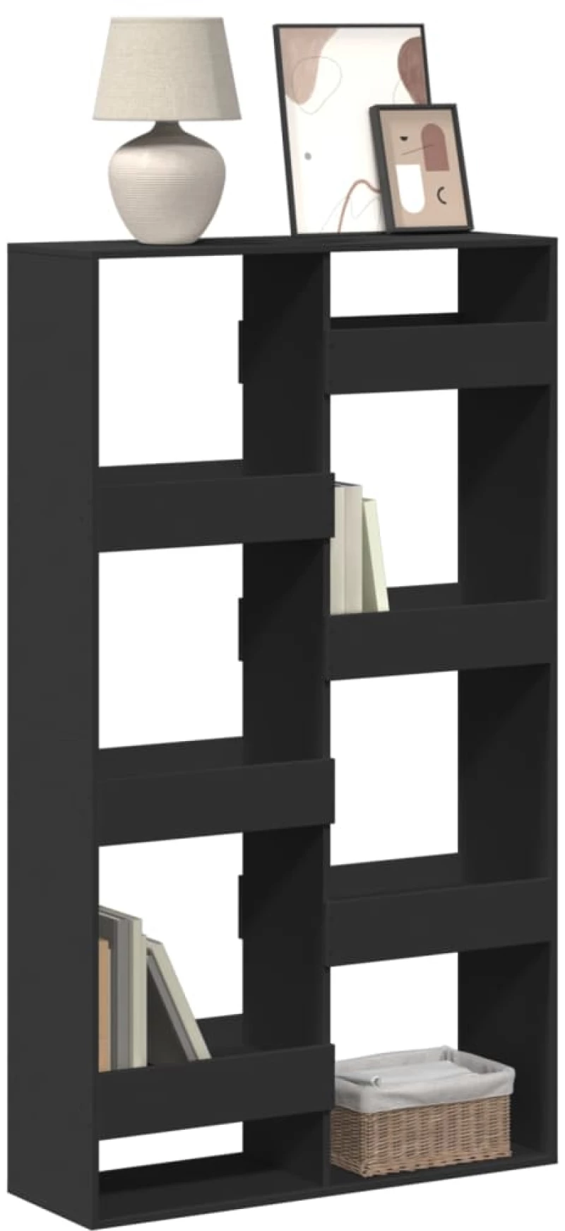 vidaXL Βιβλιοθήκη Μαύρη 100x33x175 εκ. από Επεξεργασμένο Ξύλο