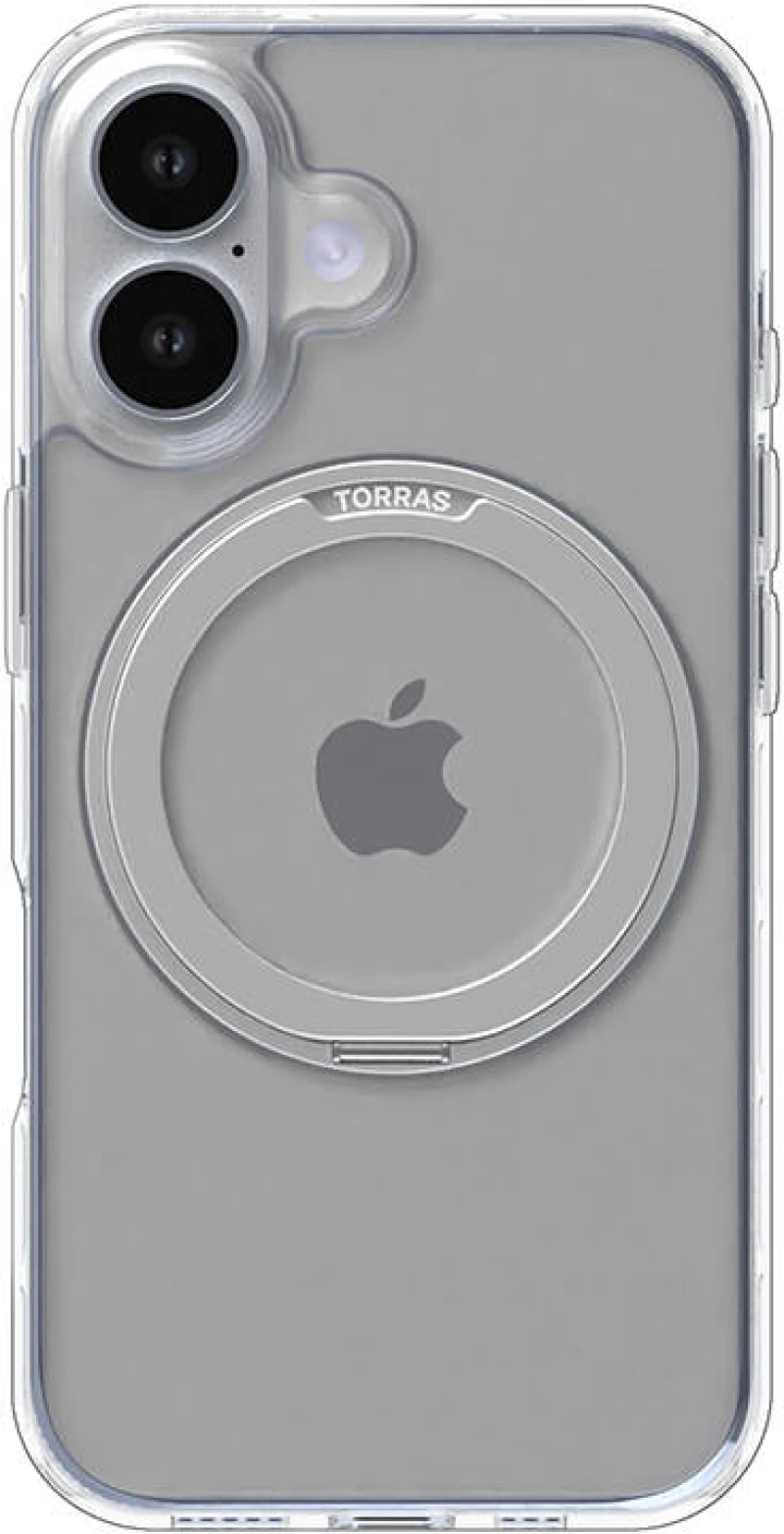 Torras Ostand Pro Case for iPhone 16 (Transparent)