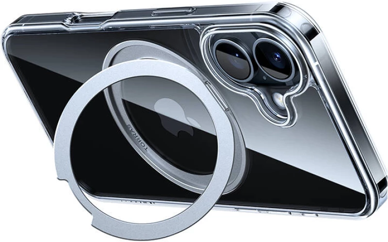 Torras Ostand Pro Case for iPhone 16 (Transparent)