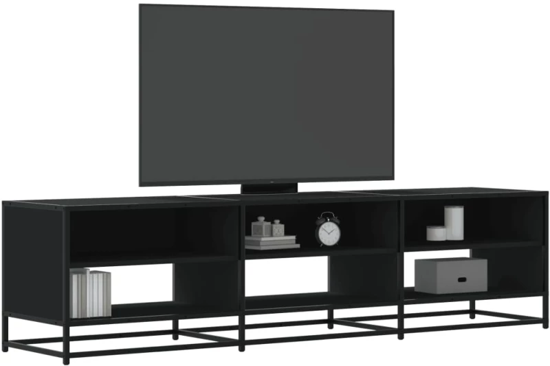 vidaXL Έπιπλο Τηλεόρασης Μαύρο 180x40x46 εκ. από Επεξεργασμένο Ξύλο
