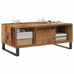 vidaXL Τραπεζάκι Σαλονιού Όψη Παλαιού Ξύλου 90x50x36,5 εκ. Επεξ. Ξύλο