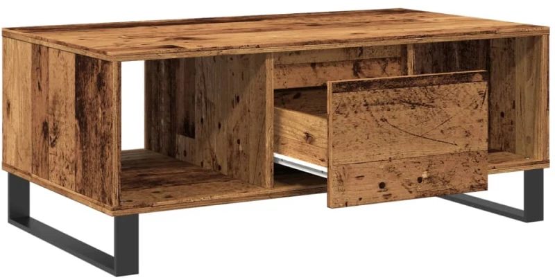 vidaXL Τραπεζάκι Σαλονιού Όψη Παλαιού Ξύλου 90x50x36,5 εκ. Επεξ. Ξύλο