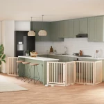 vidaXL Διαχωριστικό Σκύλων/Πόρτα Πτυσσόμενο 8 Πάνελ 640 εκ Ξύλο Λεύκας