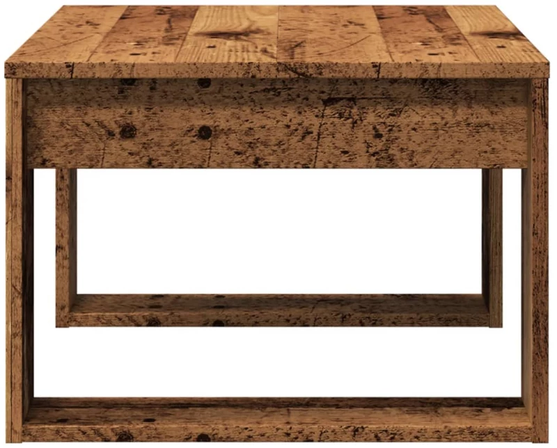 vidaXL Τραπέζι Βοηθητικό Παλαιό Ξύλο 50 x 50 x 35 εκ. από Επεξ. Ξύλο