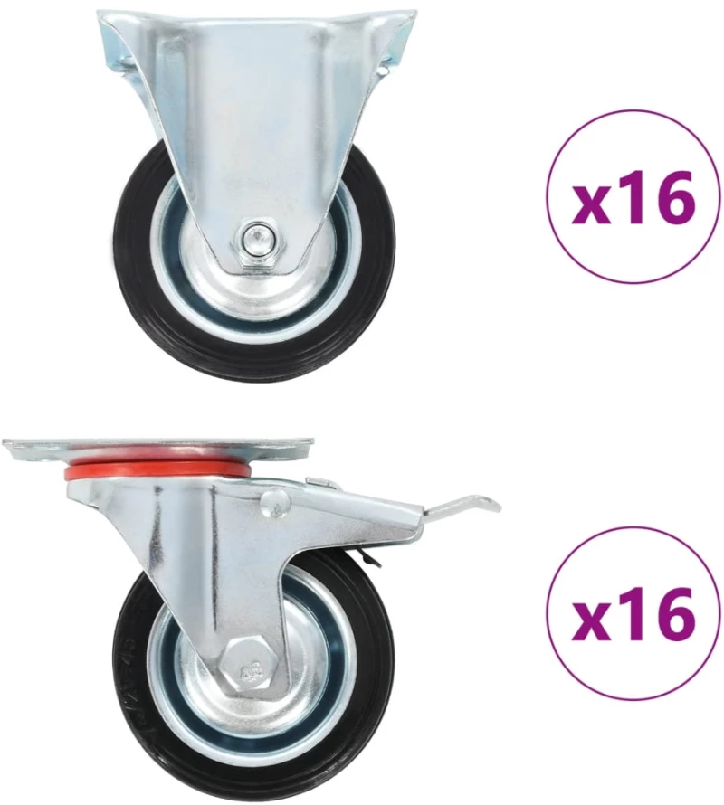 vidaXL Ρόδες 32 τεμ. 75 χιλ.