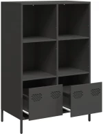 vidaXL Ντουλάπι Μαύρο 68x39x103,5 εκ. από Χάλυβα