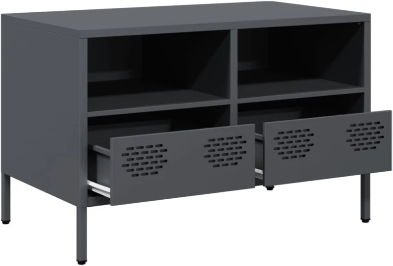vidaXL Έπιπλο Τηλεόρασης Ανθρακί 68x39x43,5 εκ. Ατσάλι Ψυχρής Έλασης
