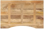 vidaXL Επιφάνεια Γραφείου Καμπύλη 90x60x2,5 εκ Μασίφ Ακατ. Μάνγκο