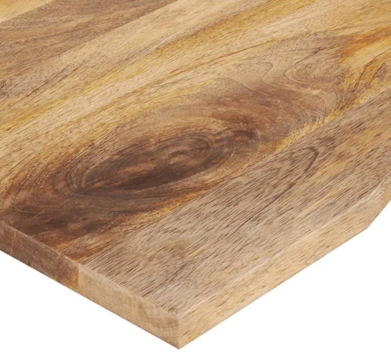 vidaXL Επιφάνεια Γραφείου Καμπύλη 90x60x2,5 εκ Μασίφ Ακατ. Μάνγκο