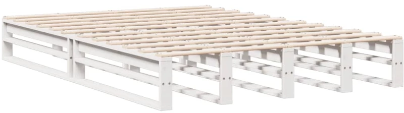 vidaXL Κρεβάτι Βιβλιοθήκη Χωρίς Στρώμα 140x190 εκ Μασίφ Ξύλο Πεύκου