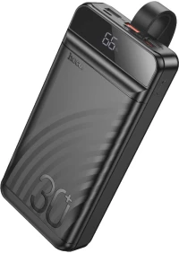 Power Bank Hoco J123Β Element 30000mAh με Φακό PD3.0, PD20W, QC3.0, QC2.0 με 3xUSB-A και USB-C Μαύρο