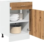 vidaXL Έπιπλο Με Συρτάρι Αρτισιανή Δρυς 50x46x81,5 εκ. Επεξεργ. Ξύλο