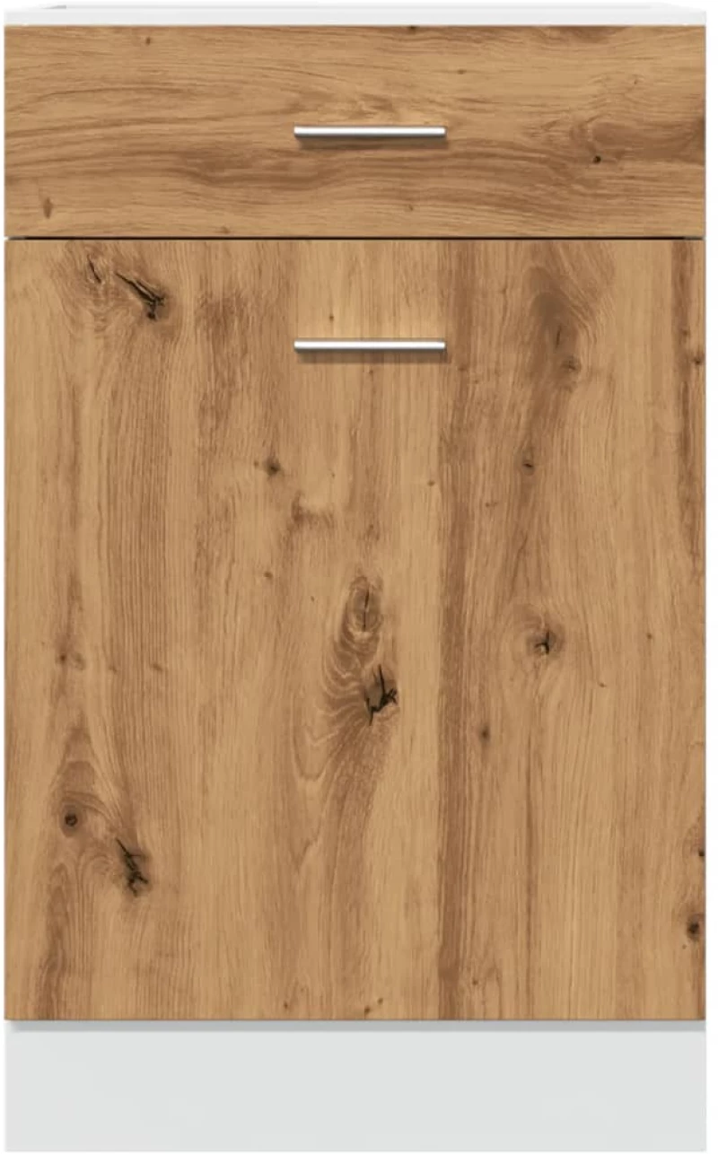 vidaXL Έπιπλο Με Συρτάρι Αρτισιανή Δρυς 50x46x81,5 εκ. Επεξεργ. Ξύλο