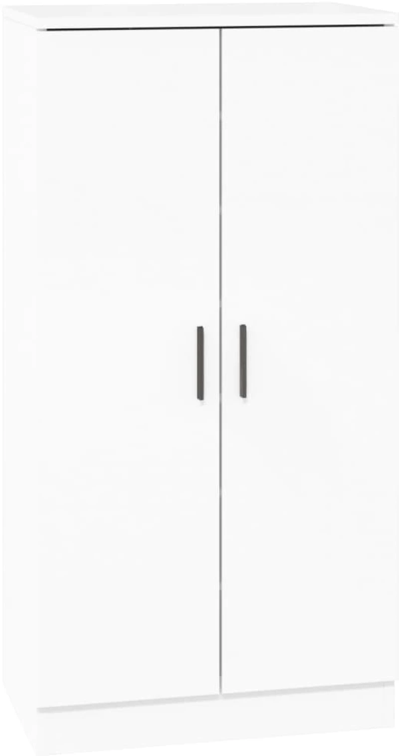 vidaXL Παπουτσοθήκη Γυαλιστερό Λευκό 55x35x108 εκ. Επεξεργασμένο Ξύλο