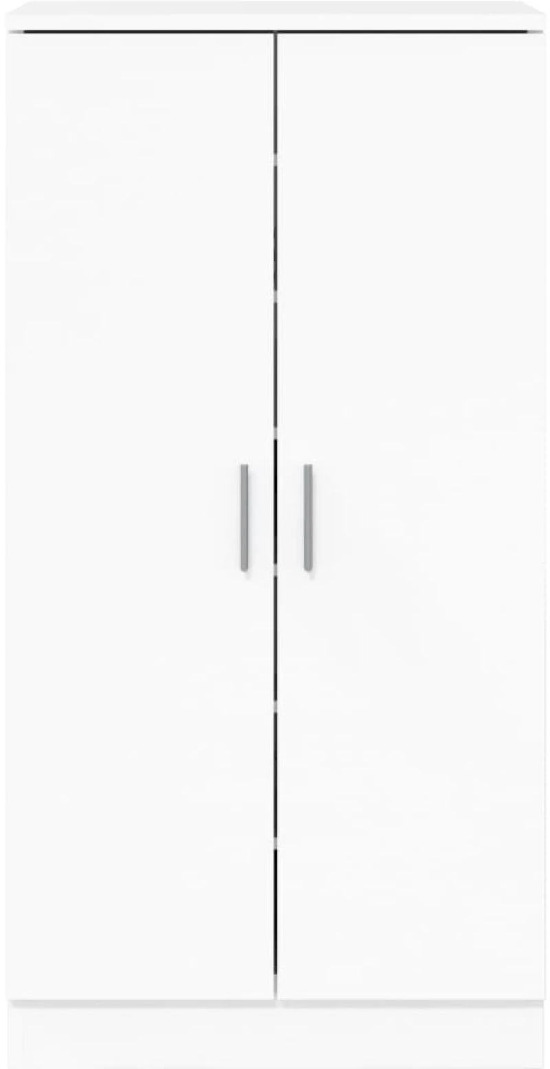 vidaXL Παπουτσοθήκη Γυαλιστερό Λευκό 55x35x108 εκ. Επεξεργασμένο Ξύλο