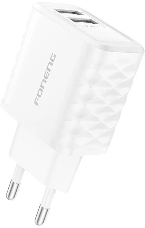 Foneng EU53 2xUSB-A, 2.4A Power Charger (White)
