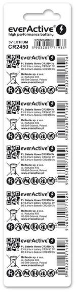 Μπαταρίες EverActive CR2450 (5 Μονάδες)