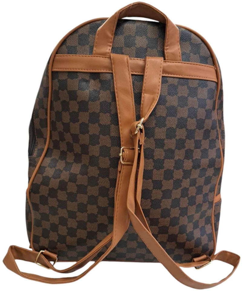 Γυναικείο backpack καρώ ΚΑΦΕ