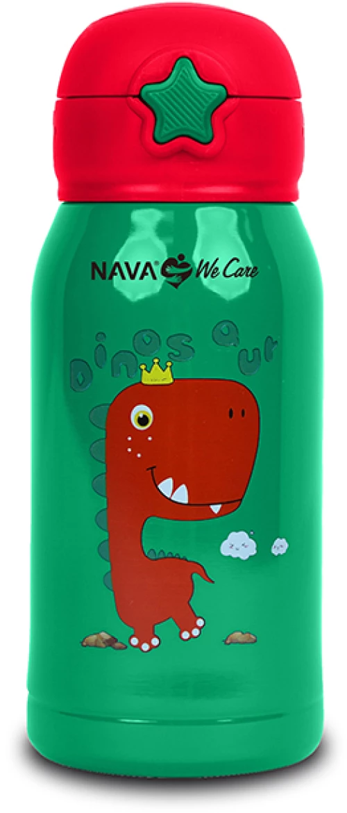 Nava Θερμός μπουκάλι ανοξείδωτο "We Care" πράσινο 500ml 10-001-003