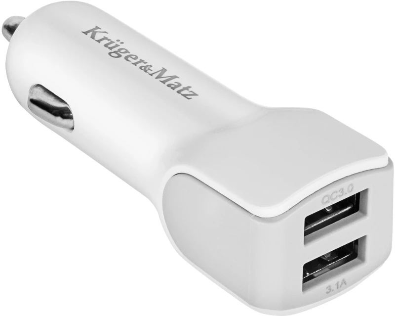 Φορτιστής Αυτοκινήτου 2xUSB 3000mA με λειτουργία Quick Charge 3.0 Kruger&Matz