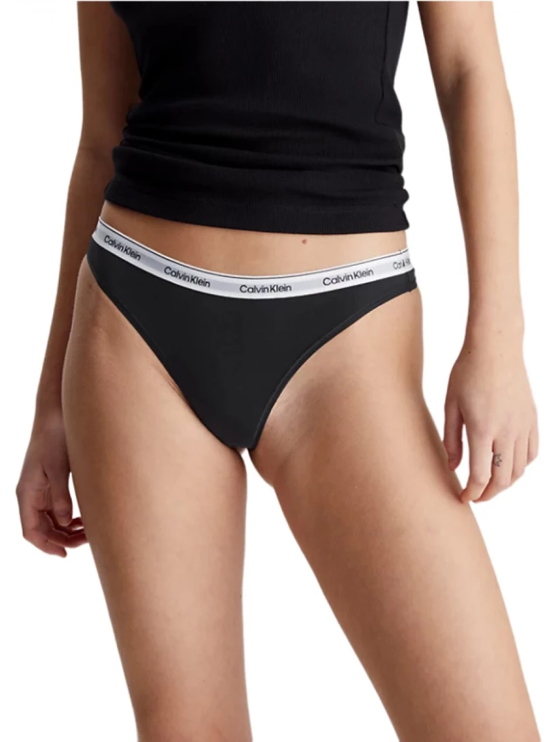 Calvin klein γυναικείο string μαύρα x3 cotton comfort fit 000qd5209e-ub1