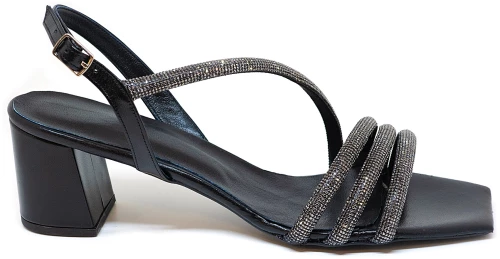 Bigshoes MX22134-01 Δερμάτινo Πέδιλο Μαύρο 5cm