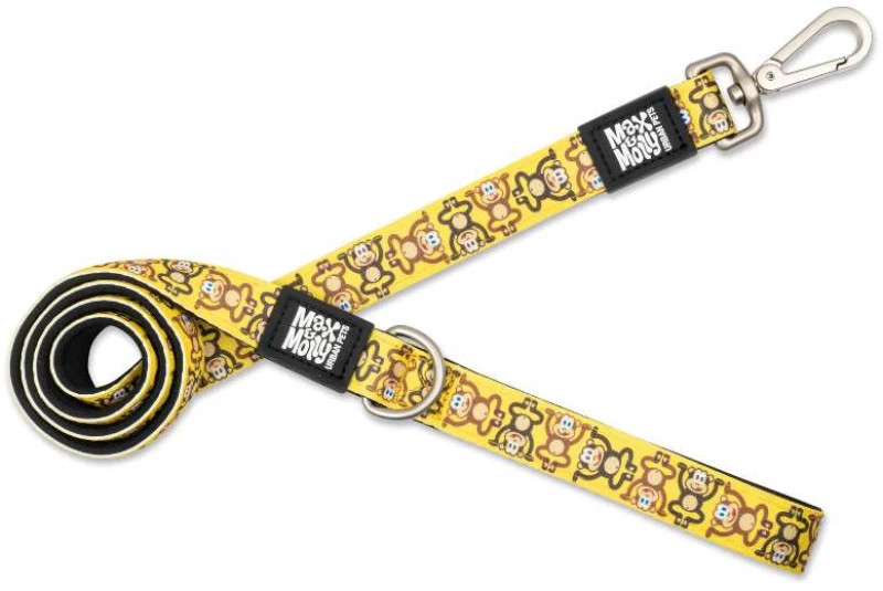 Max And  Molly Οδηγός Σκύλου Short Leash - Monkey Maniac XSmall 1,0cm x 120cm