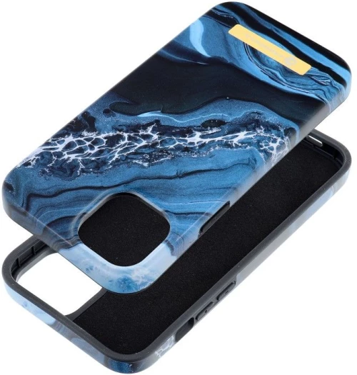 FORCELL F-PROTECT Mirage case compatible with MagSafe for IPHONE 15 Plus ocean marble