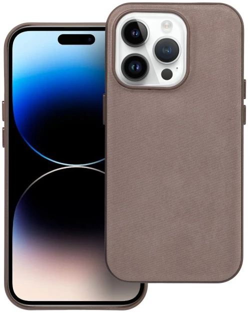 WOVEN MAG COVER case compatible with MagSafe for IPHONE 14 Pro light brown