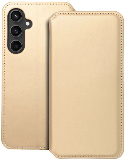 DUAL POCKET Book case for SAMSUNG S23 FE gold