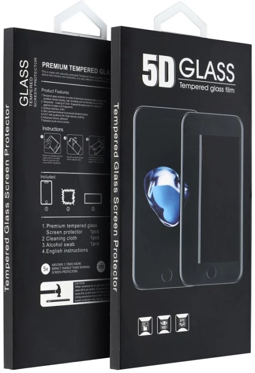 5D Full Glue Tempered Glass - for iPhone 15 black