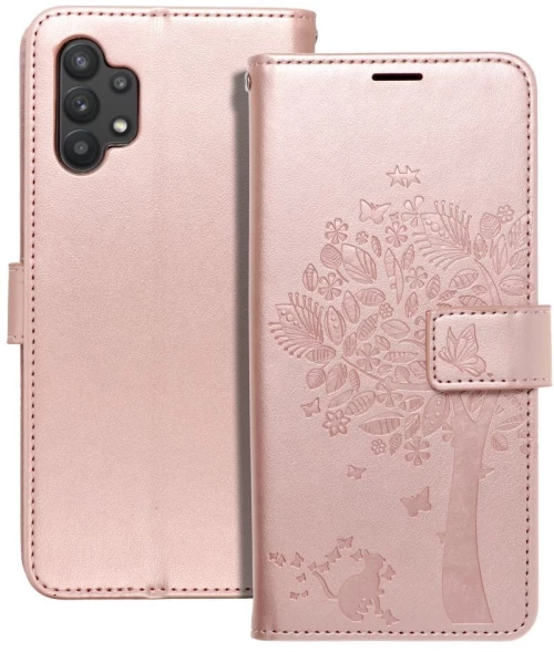 MEZZO Book case for SAMSUNG A32 LTE ( 4G ) tree rose gold