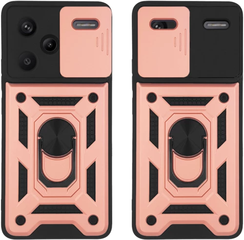 Θήκη Ring Armor CamPro Sonique για Xiaomi Redmi Note 13 Pro Plus 5G Ροζ Χρυσό