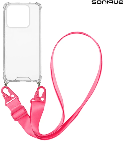 Θήκη Σιλικόνης με Strap Sonique Armor Clear Xiaomi Xiaomi 14 Φουξ