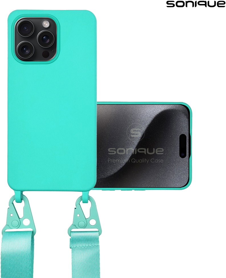 Θήκη Σιλικόνης με Strap CarryHang Sonique Apple iPhone 16 Pro Max Γαλάζιο